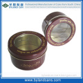 Small Round Tin Box with PVC Window